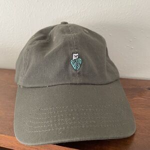 RIPNDIP Snapback Hat Olive 5-Panel Cap Cat Hiding Behind Leaf Rip N Dip